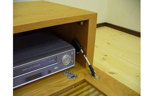 【VOICE テレビボード ブラックチェリー180cm】ブラックチェリー材 オイルフィニッシュ リモコン対応 シャープな無垢材ルーバー扉のテレビボード