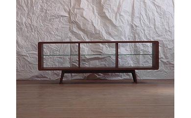 【Canvas TVボード　ウォールナット】バランスの良い形とシンプルさが飾る物を引き立たせるおしゃれなローボード ＜ウォールナット材ツキ板　 オイルフィニッシュ＞