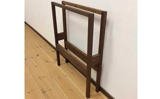 【２段スリッパラック　ウォールナット】おしゃれな玄関の演出に＜ウォールナット材　オイルフィニッシュ＞ 玄関 リビング インテリア 木製 小物 置物 MUKU屋 MUFactory