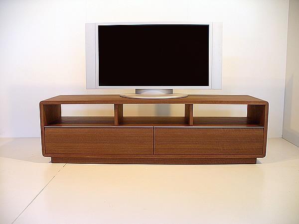 【ROUND テレビボード　ウォールナット153cm】ウォールナット材ツキ板