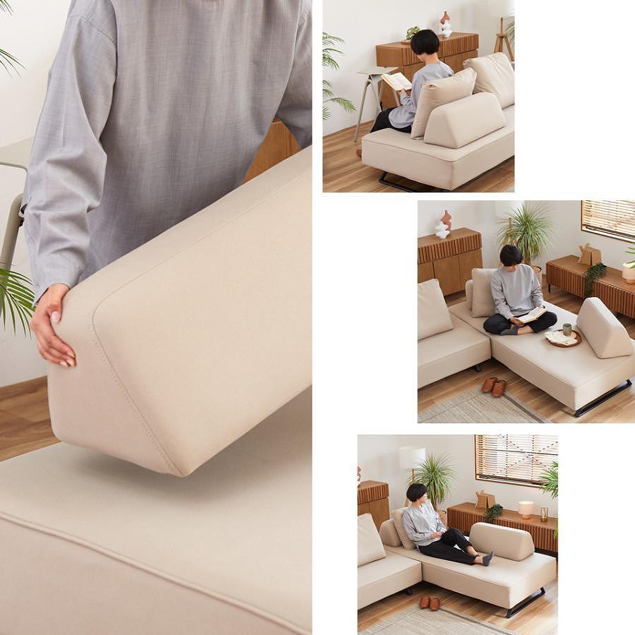 ミゲル ソファ 200cm 3人掛け アイボリー【モーブル】【大川家具】