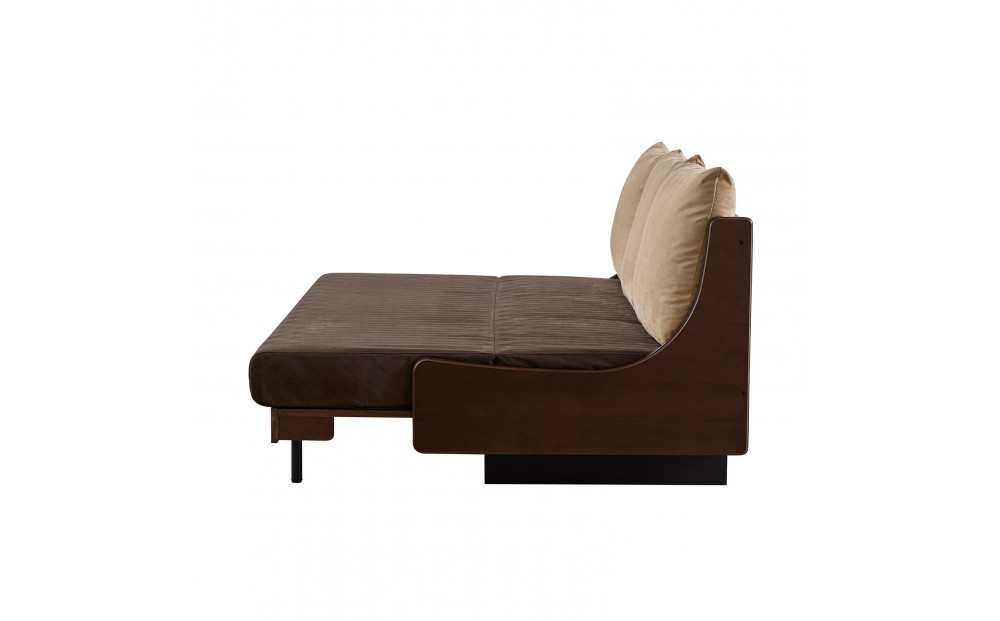 ソファベッド セミダブル 幅180cm フォース Exごろ寝ソファ ごろ寝ソファ ＜04.ブラウン×ブラウン(ベージュ)＞ 【モーブル／大川家具】