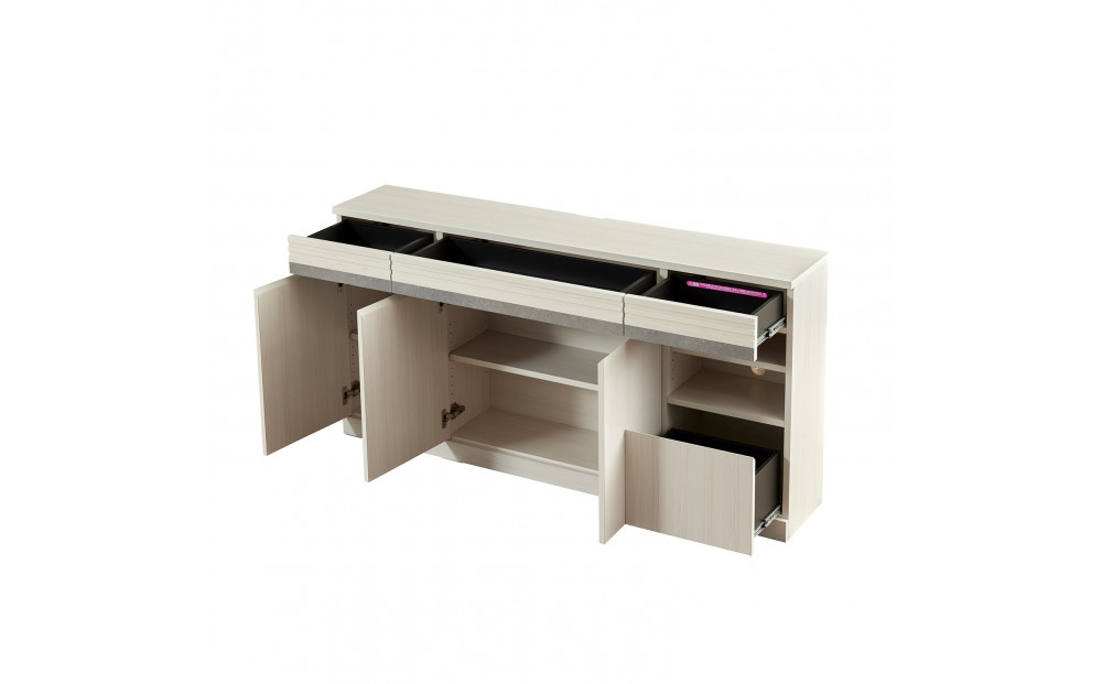 サイドボード 160cm シーン オークホワイト 【モーブル／大川家具】