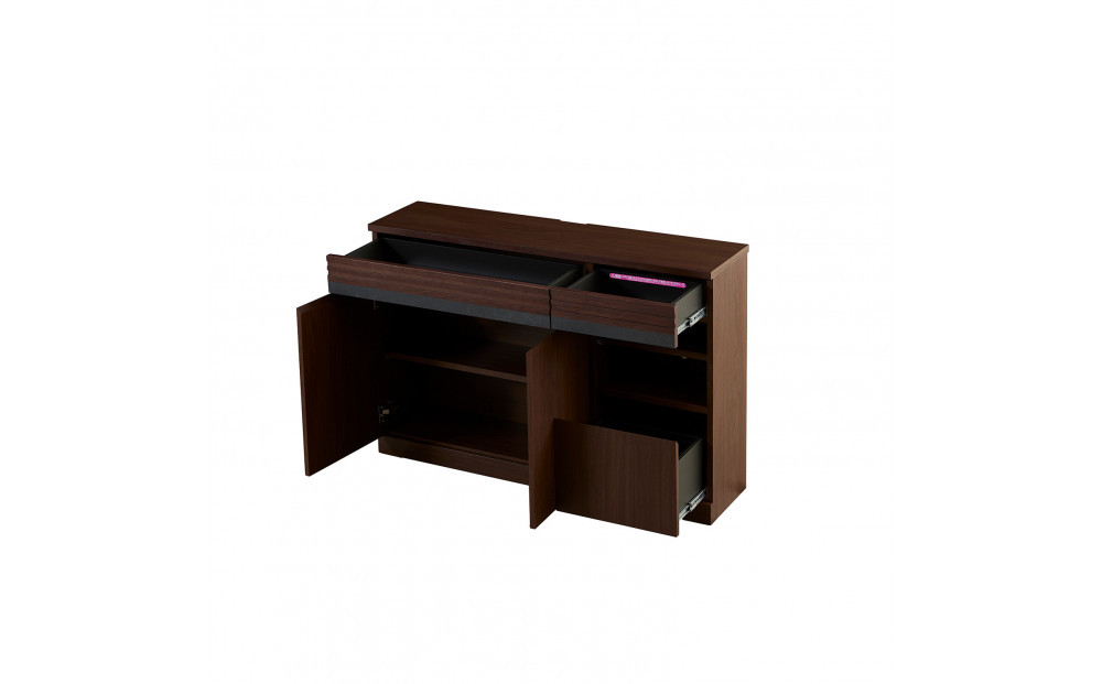 サイドボード 120cm シーン オークブラウン 【モーブル／大川家具】