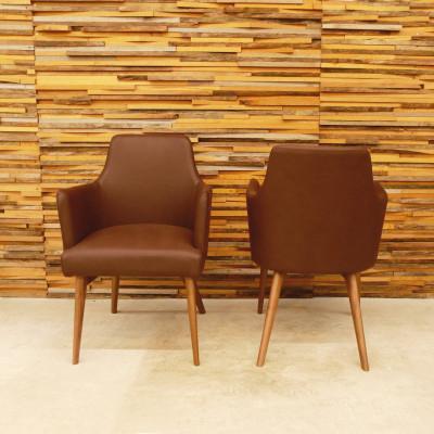 ダイニングチェア 1Pチェア Zoeller ダークブラウン×ウォールナット色【国産】【大川家具】【完成品】