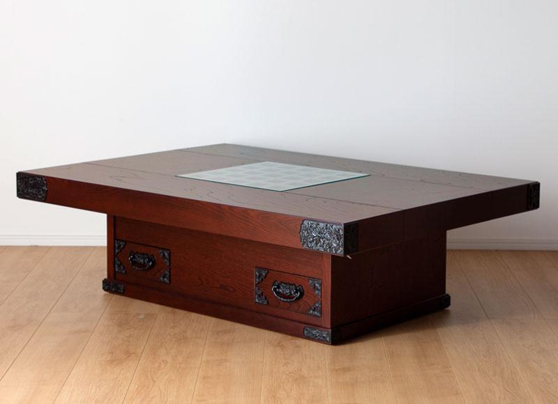 【吉野民芸 120座卓】★創業明治40年老舗「境木工」熟練の職人の手により1つ1つ丁寧に作り上げる伝統工芸品「吉野民芸家具」