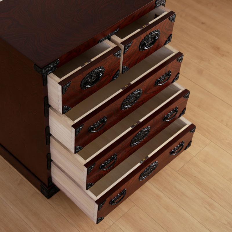 【吉野民芸 25整理タンス】★創業明治40年老舗「境木工」熟練の職人の手により1つ1つ丁寧に作り上げる伝統工芸品「吉野民芸家具」