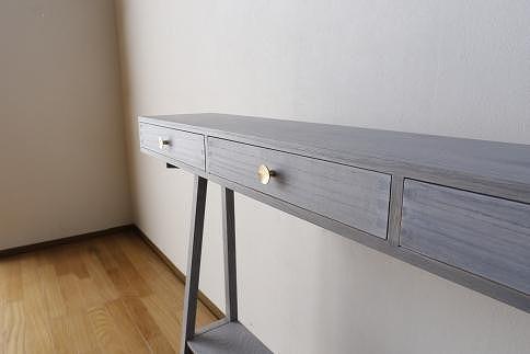 【PAUSE コンソールハイ ジンダイ】★コンパクトながらも収納を兼ね備えたコンソールテーブル 日本の伝統色で仕上げた塗装はインテリアのアクセントとして、お部屋を素敵な空間に演出します