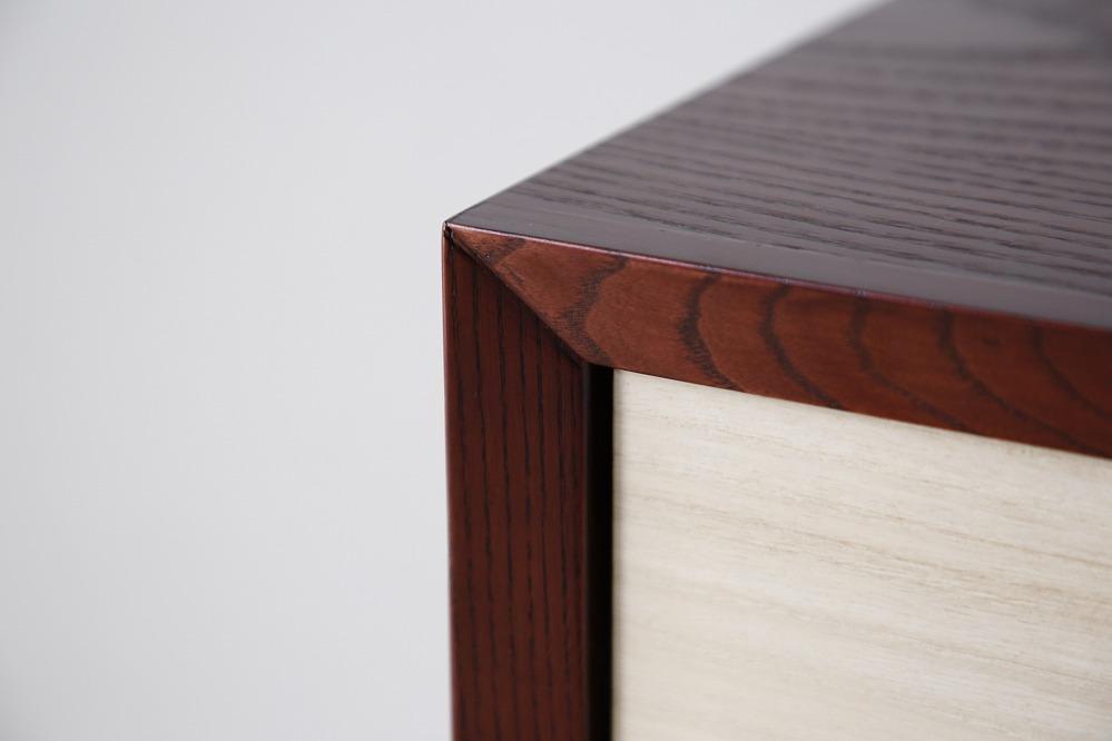 【GRAPPA／グラッパ 50リビングローチェストBR×WH】★引出しの浮造り加工とカラーのアクセントが特徴的なシンプルながらも和モダンな雰囲気漂うチェスト