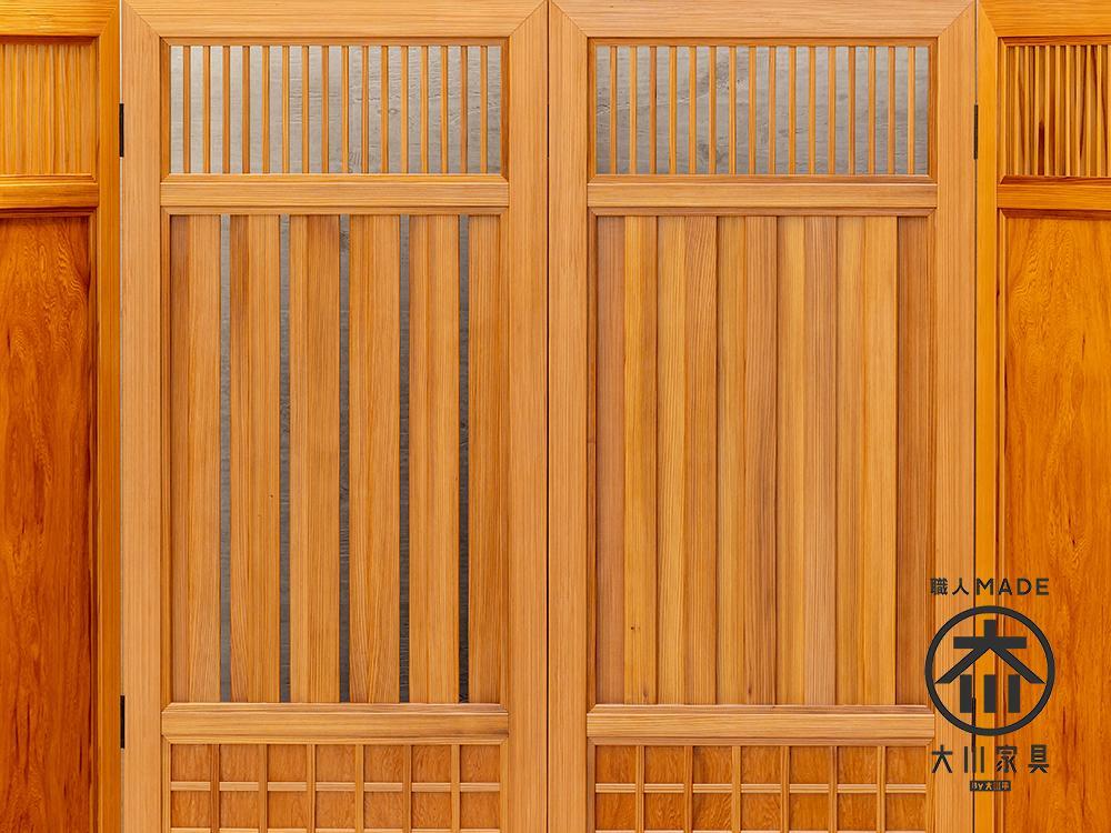 世界遺産 屋久杉使用【四枚屏風（連子戸）】