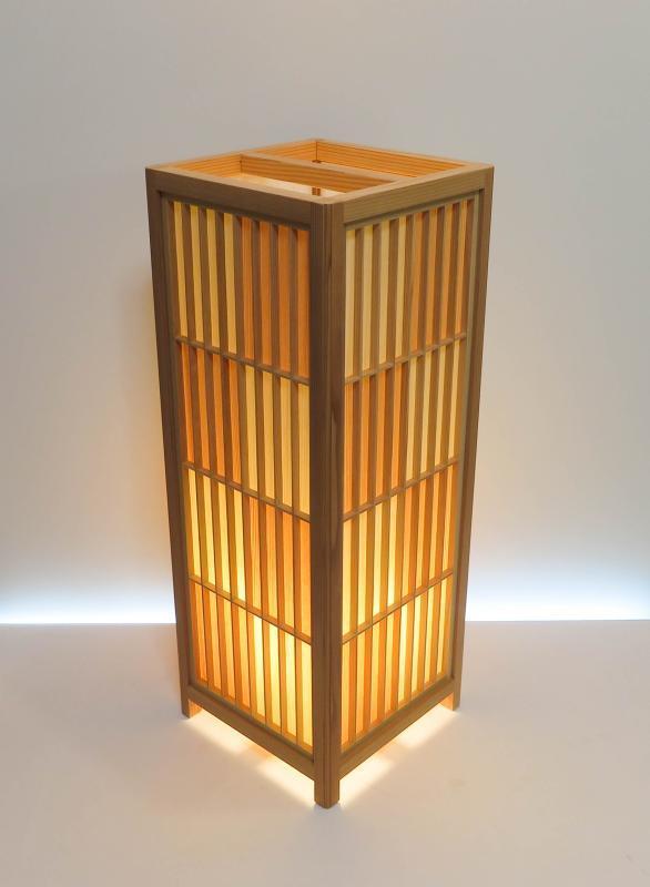 組子行灯「極」 LLサイズ  国産桧 国産杉 突板市松デザイン