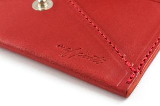 maf pinto 薄型名刺入れ レザーカードケース レッド