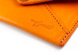 maf pinto 薄型名刺入れ レザーカードケース オレンジ シュリンク