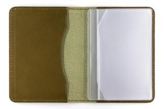 maf pinto レザーカードケース (クリアポケット) オリーブ