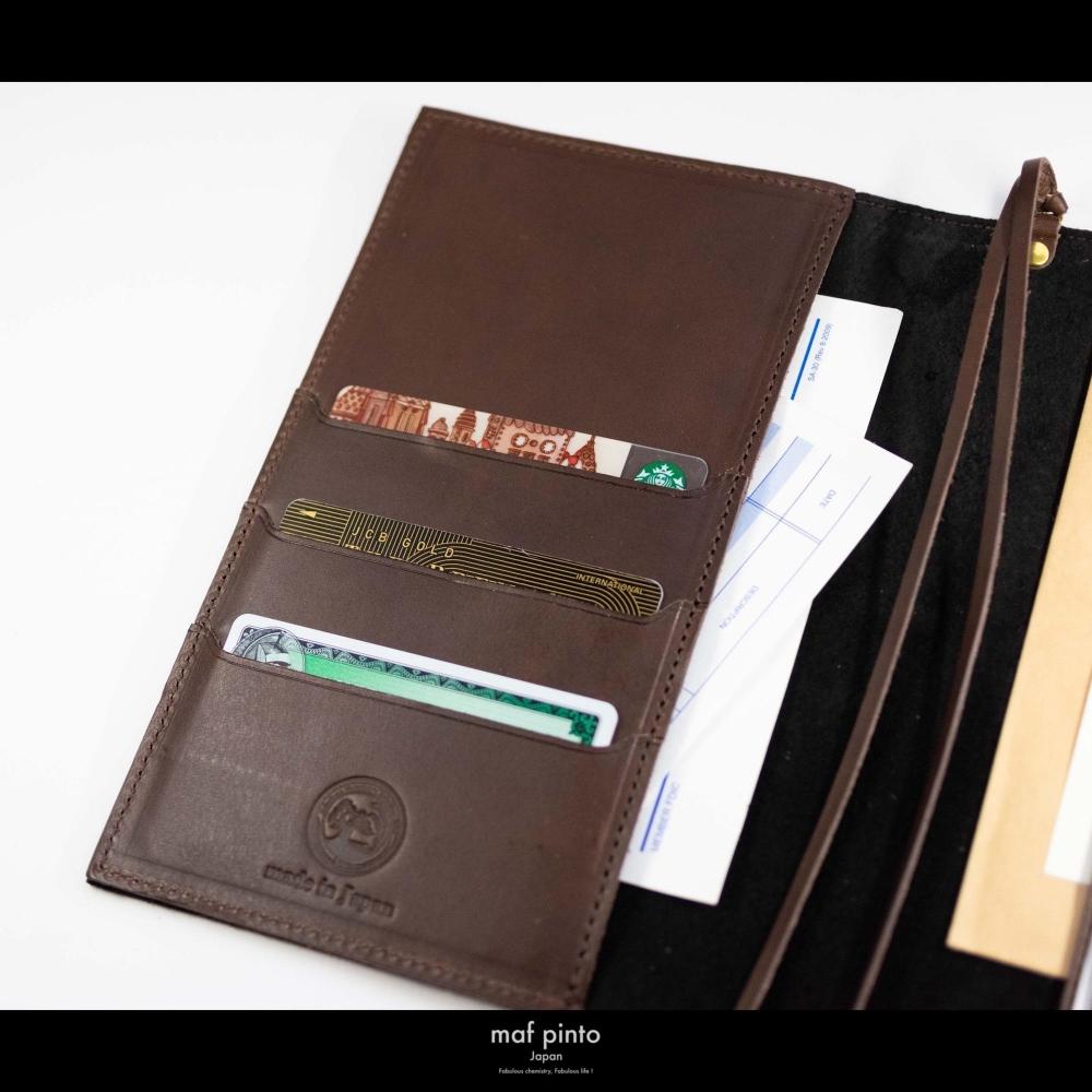 maf pinto (マフ ピント) レザー手帳カバー B6 ダークブラウン 本革 日本製
