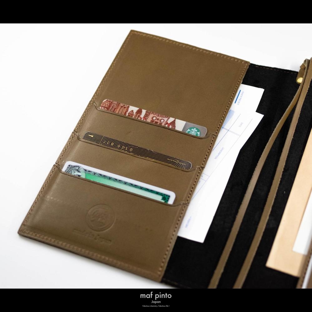 maf pinto (マフ ピント) レザー手帳カバー B6 オリーブ 本革 日本製