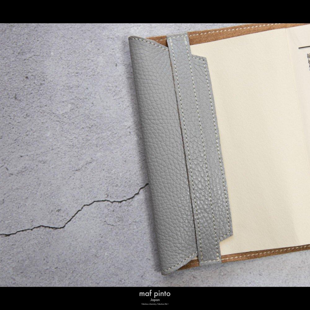 maf pinto (マフ ピント) レザーブックカバー文庫サイズ ADRIA LINE ライトグレー 本革 日本製