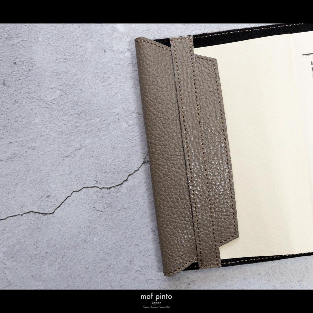 maf pinto (マフ ピント) レザーブックカバー 四六判サイズ ADRIA LINE トープ 本革 日本製