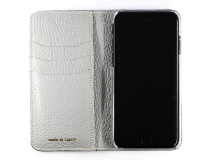 maf pinto アイフォーンケース 本革 日本製 (iPhone SE 第2世代 ／ 8 ／ 7, ) ADRIA LINE 【ライトグレー】