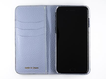 maf pinto アイフォーンケース 本革 日本製 (iPhone SE 第2世代 ／ 8 ／ 7, ) ADRIA LINE 【ライトブルー】