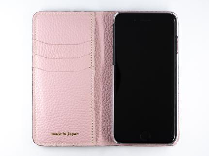 maf pinto アイフォーンケース 本革 日本製 (iPhone SE 第2世代 ／ 8 ／ 7, ) ADRIA LINE 【ライトピンク】