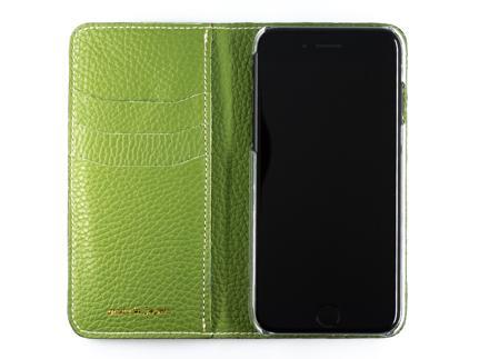 maf pinto アイフォーンケース 本革 日本製 (iPhone SE 第2世代 ／ 8 ／ 7, ) ADRIA LINE 【グリーンティー】