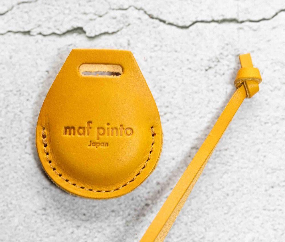 エアタグ用 ケース カバー（フルカバーモデル） レザー 本革 apple airtag 【イエロー】