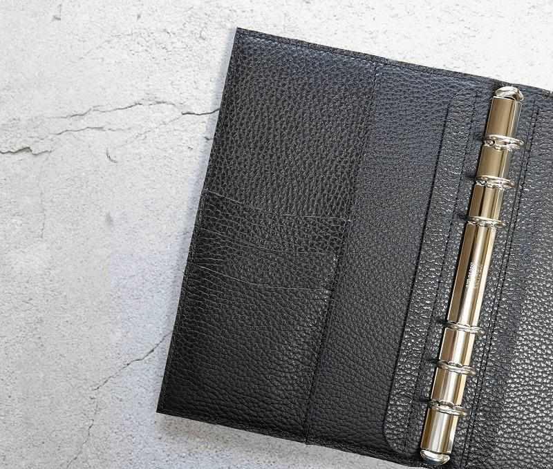 maf pinto (マフ ピント) システム手帳 ブラック ADRIA LINE バイブル B6 レザー 本革 日本製