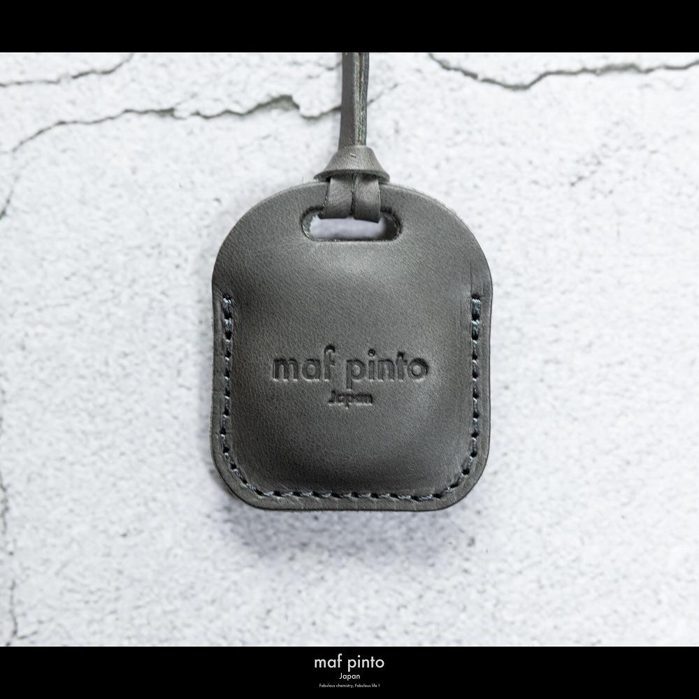 maf pinto (マフ ピント) air tag ケース カバー スクエア 保護 グレー レザー 本革 日本製