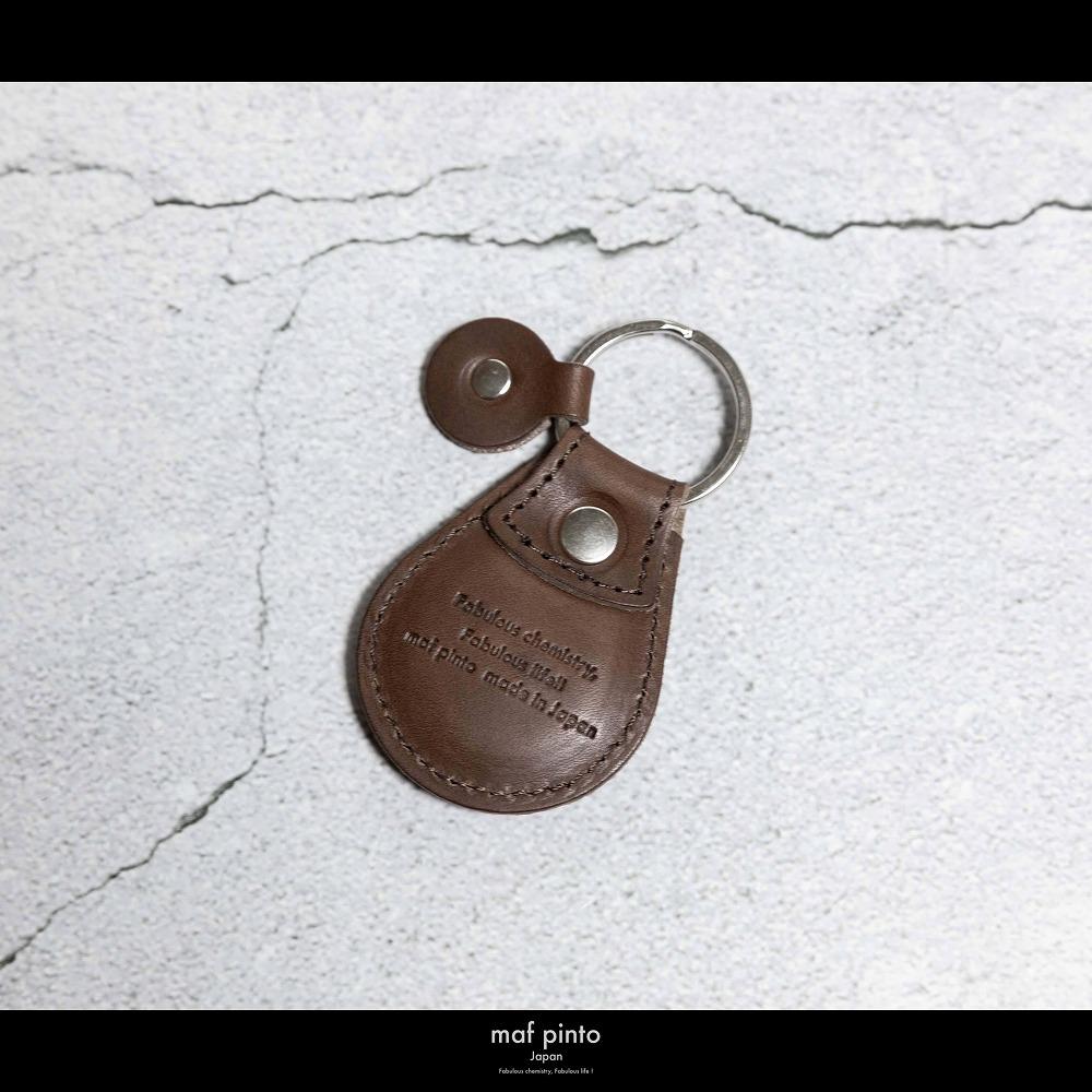 maf pinto (マフ ピント) タグ キーリング キーホルダー キーケース キーチャーム ダークブラウン レザー 本革 日本製