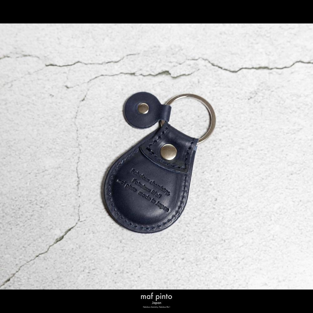 maf pinto (マフ ピント) タグ キーリング キーホルダー キーケース キーチャーム ネイビー レザー 本革 日本製