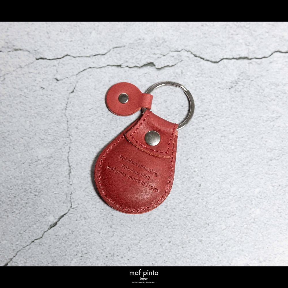 maf pinto (マフ ピント) タグ キーリング キーホルダー キーケース キーチャーム レッド レザー 本革 日本製