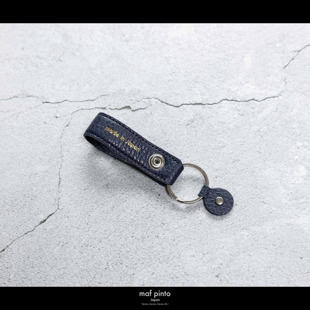 maf pinto (マフ ピント)ストラップ キーリング キーホルダー キーケース ネイビー ADRIA LINE レザー 本革 日本製