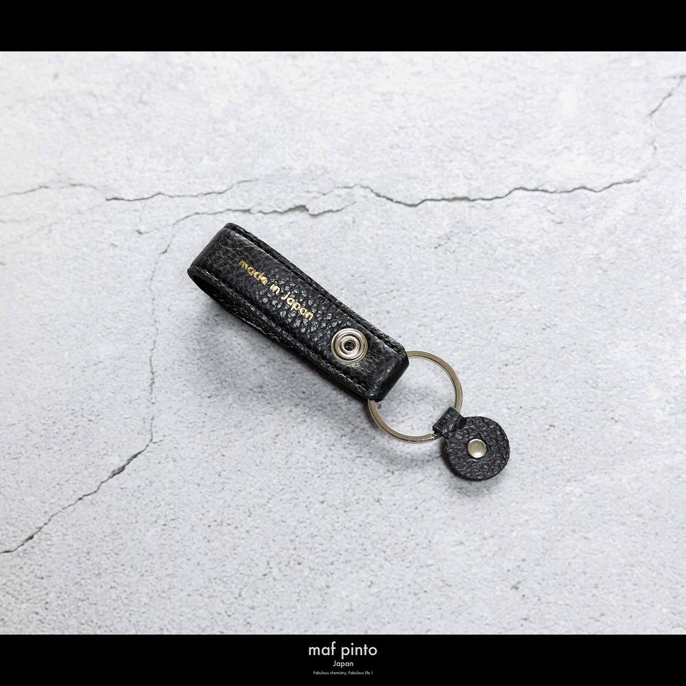 maf pinto (マフ ピント)ストラップ キーリング キーホルダー キーケース ブラック ADRIA LINE レザー 本革 日本製