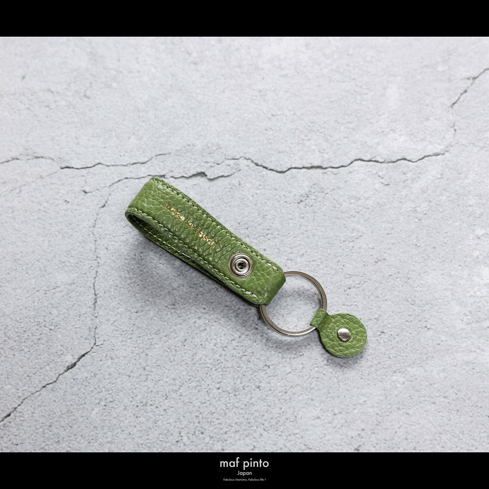 maf pinto (マフ ピント)ストラップ キーリング キーホルダー キーケース グリーンティー ADRIA LINE レザー 本革 日本製
