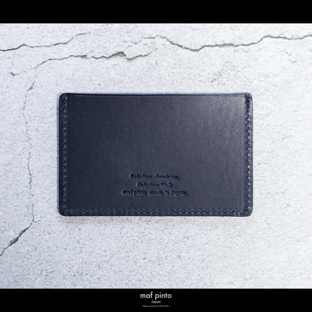 maf pinto (マフ ピント) カードケース 1枚 免許証 マイナンバーカード 薄型 スリム ネイビー レザー 本革 日本製
