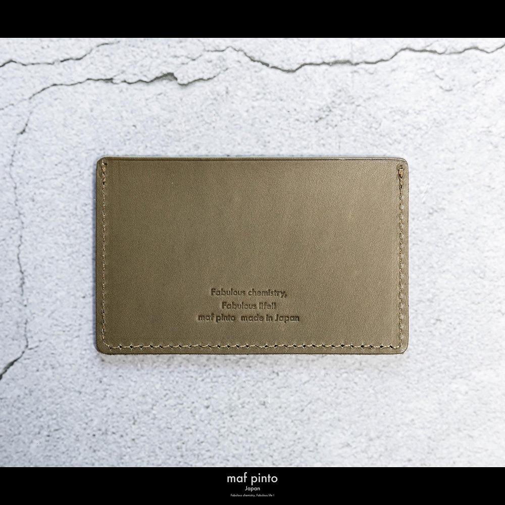 maf pinto (マフ ピント) カードケース 1枚 免許証 マイナンバーカード 薄型 スリム オリーブ レザー 本革 日本製