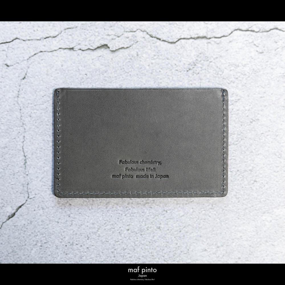 maf pinto (マフ ピント) カードケース 1枚 免許証 マイナンバーカード 薄型 スリム グレー レザー 本革 日本製