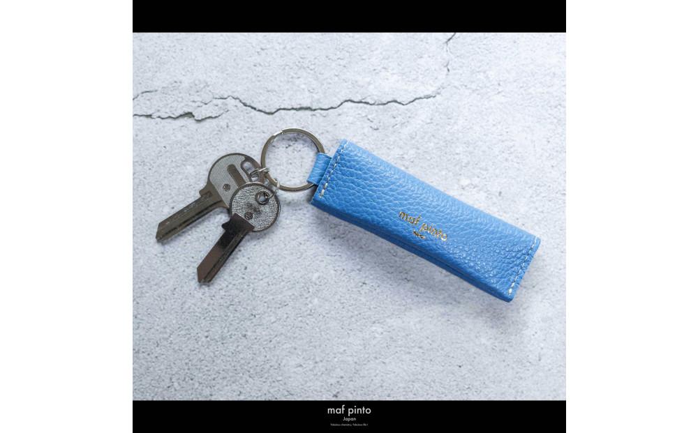 maf pinto (マフ ピント) キーリング キーホルダー 小銭入れ付き ミニ財布 フレッシュブルー ADRIA LINE レザー 本革 日本製