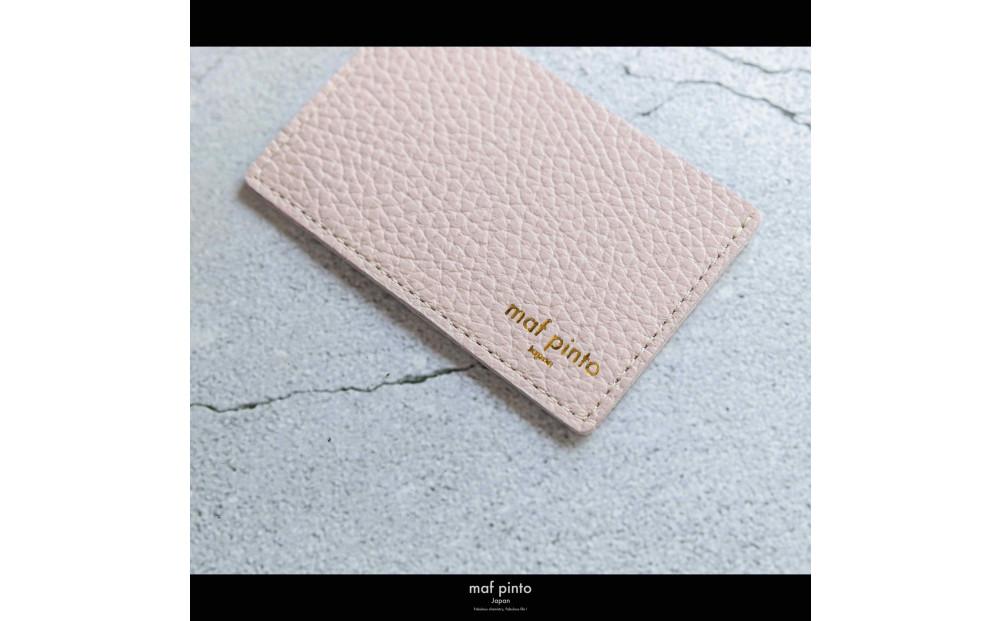 maf pinto (マフ ピント) カードケース 1枚 免許証 マイナンバーカード 薄型 スリム ライトピンク ADRIA LINE レザー 本革 日本製