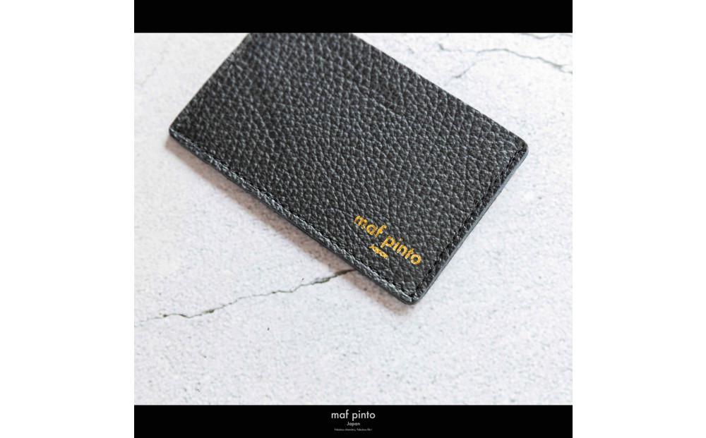 maf pinto (マフ ピント) カードケース 1枚 免許証 マイナンバーカード 薄型 スリム ブラック ADRIA LINE レザー 本革 日本製