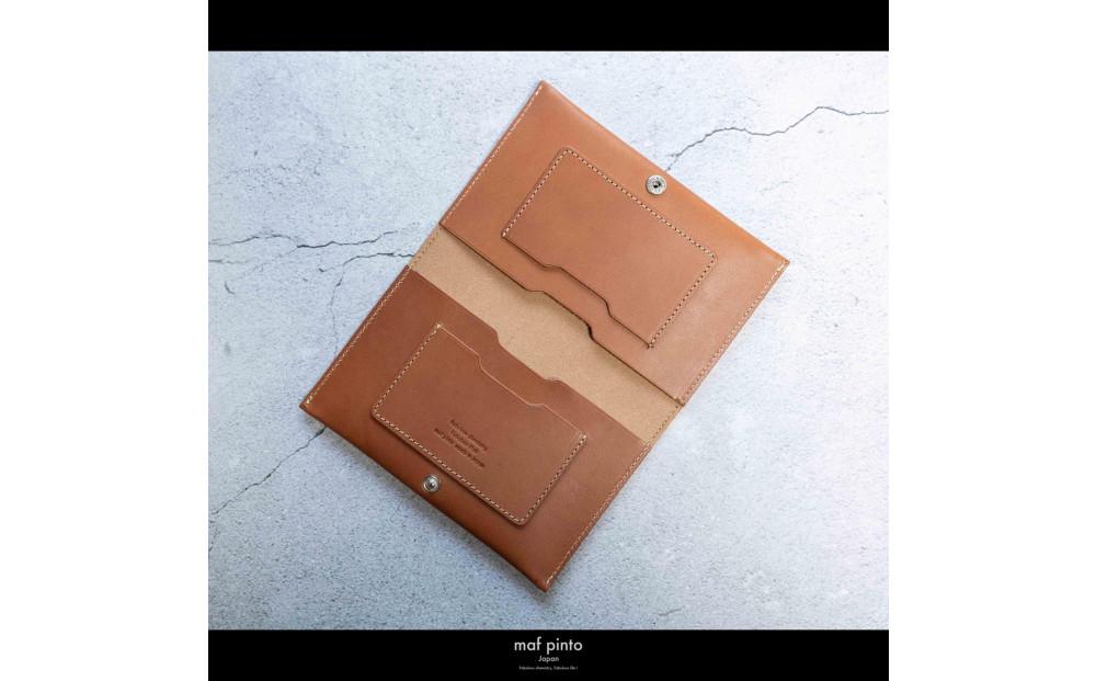 maf pinto (マフ ピント) 通帳ケース 通帳入れ カード収納 ライトブラウン レザー 本革 日本製