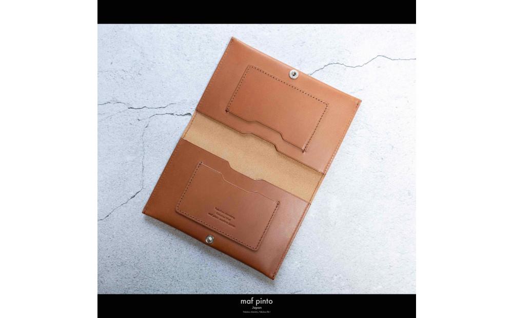 maf pinto (マフ ピント) 通帳ケース 通帳入れ カード収納 ライトブラウン(同色ステッチ) レザー 本革 日本製