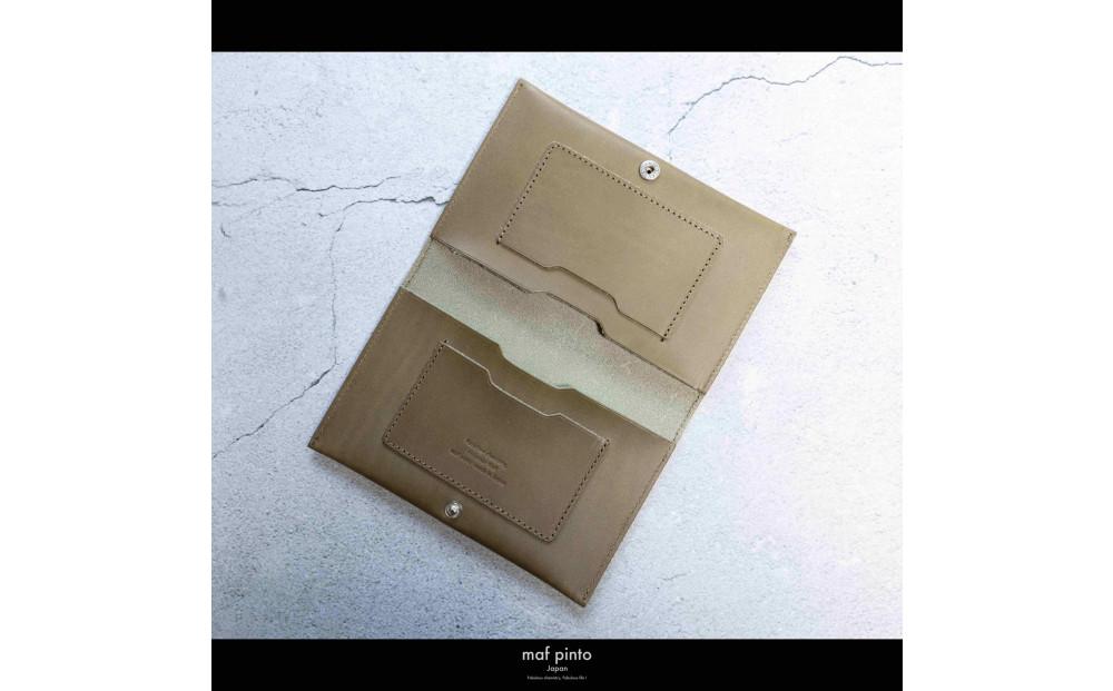 maf pinto (マフ ピント) 通帳ケース 通帳入れ カード収納 オリーブ レザー 本革 日本製