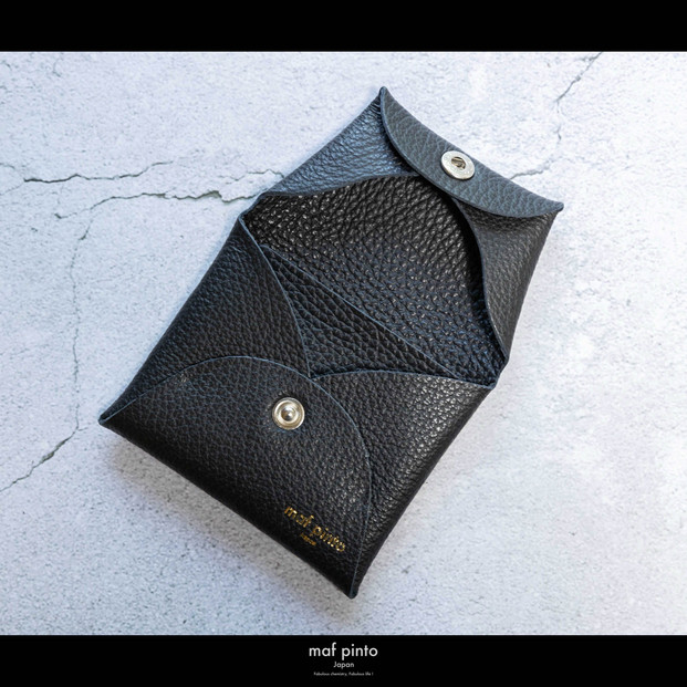 maf pinto (マフ ピント) ミニ財布 コンパクト ウォレット 小型 小銭入れ カードケース レザー 本革 64ブラック