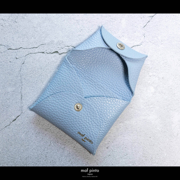 maf pinto (マフ ピント) ミニ財布 コンパクト ウォレット 小型 小銭入れ カードケース レザー 本革 53ライトブルー