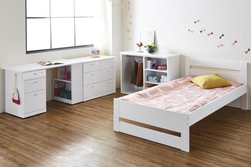 【開梱設置】”エナメル鏡面”国産組み換え式システムベッド【クララ】ツマミタイプ