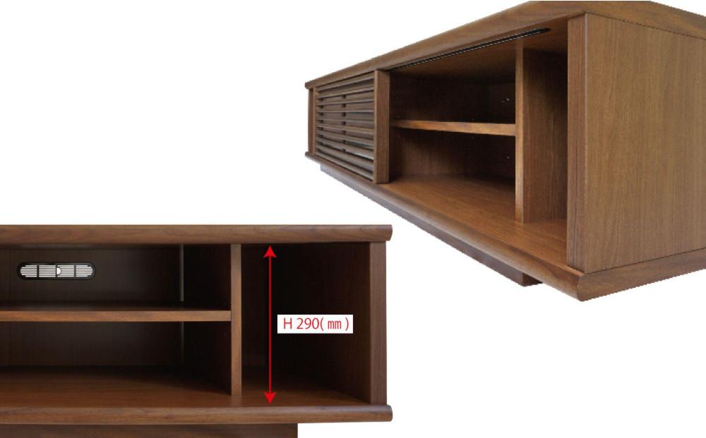 無垢リビング家具ソリド(ローボード テレビ台・TVボード)130cm【6色】