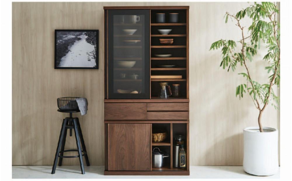 天然木リビング家具アレーグリ(キャビネット・ダイニングボード・食器棚)90cm【4色】