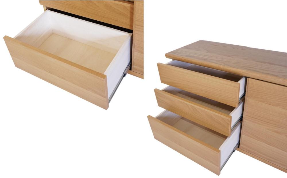 天然木リビング家具リブロ(サイドボード・リビングボード)170cm  H78【2色】